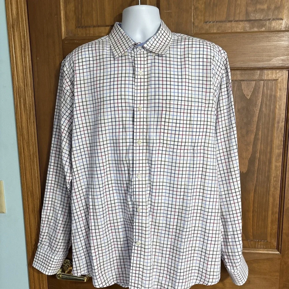 ALX New York Mens Long Sleeve Plaid Button Down Shirt Size‎ XL